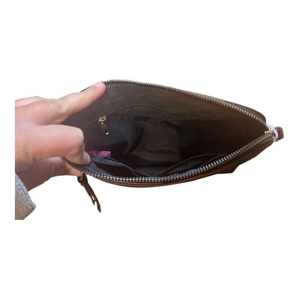 Trina Turk Black Wristlet Wallet Matching Keychain Cardholder Set Faux Leather